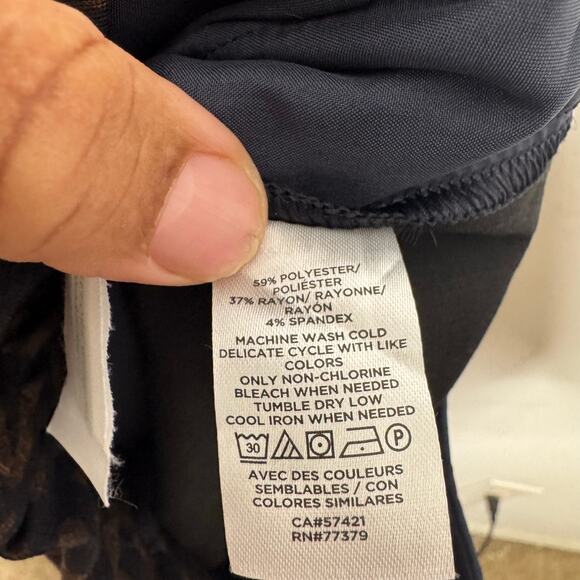 Ann Taylor Women’s Pants M‎ Leopard Print High Rise Tapered Ankle Pull-On - Picture 5 of 14